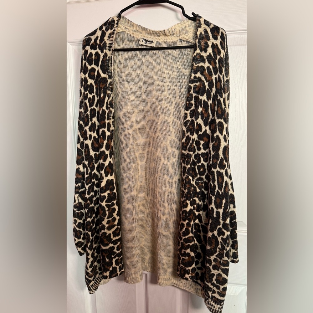 Show Me Your MuMu Cheetah Club Knit Open Cardigan